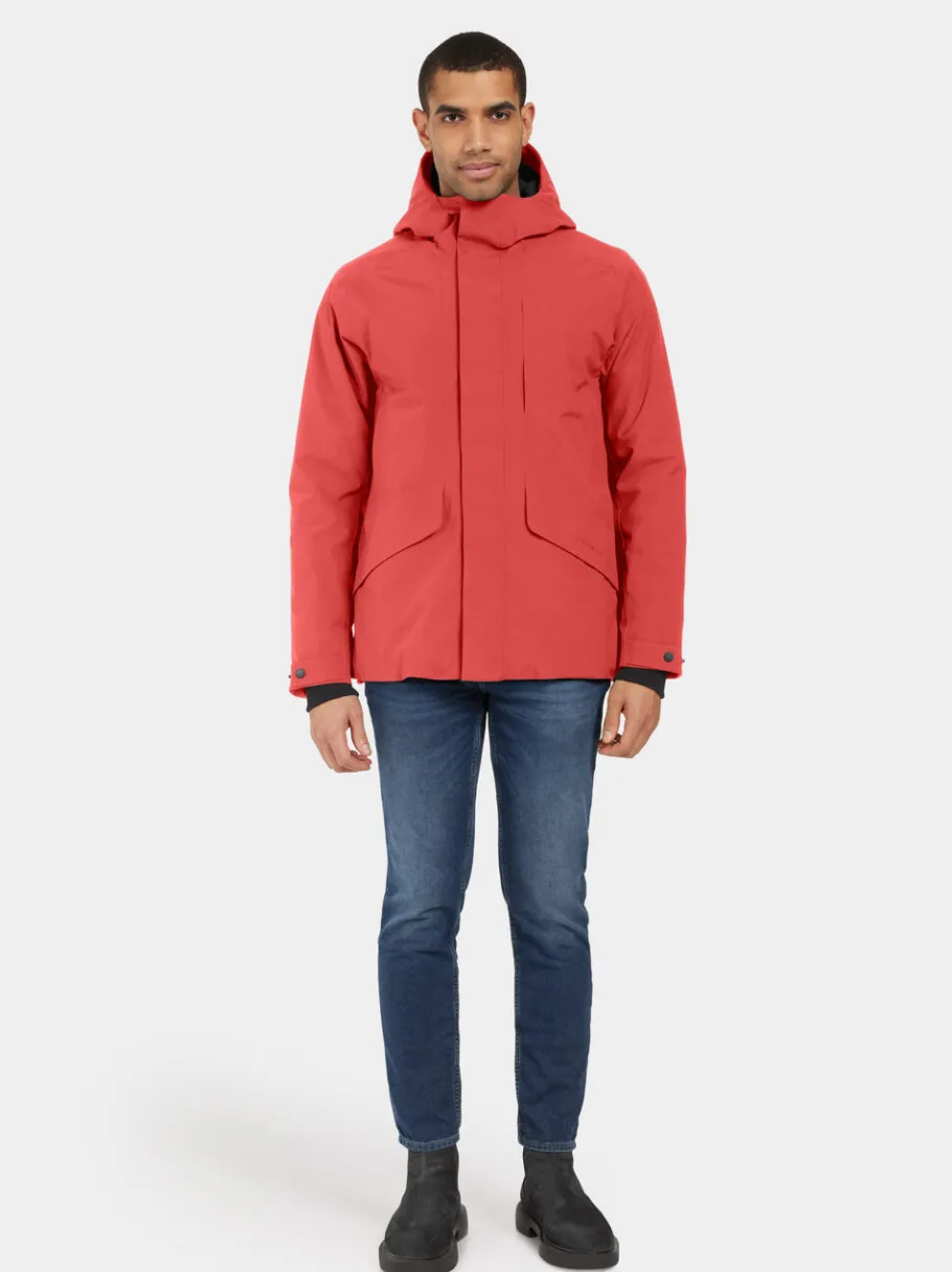 Discount Didriksons Adam Jacket Ochre Red