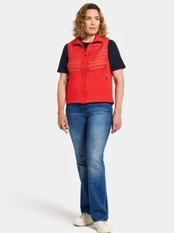 Discount Didriksons Annema Vest Lava Red