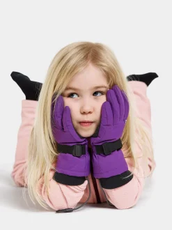 Outlet Didriksons Biggles Kids' Gloves Royal Purple