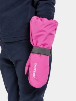 Online Didriksons Biggles Kids' Mittens Plastic Pink