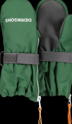 New Didriksons Biggles Kids' Zip Mittens Pine Green