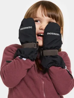 Sale Didriksons Biggles Kids' Zip Mittens Black