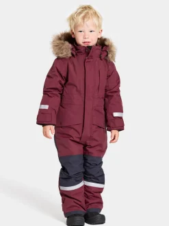 New Didriksons Björnen Kid's Coverall Rusty Wine