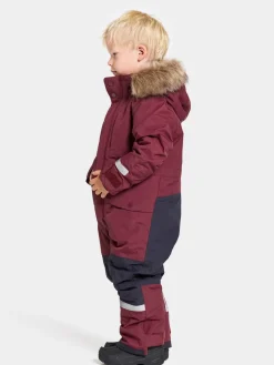 New Didriksons Björnen Kid's Coverall Rusty Wine