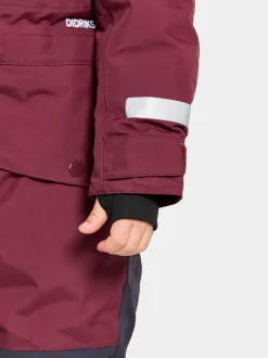 New Didriksons Björnen Kid's Coverall Rusty Wine