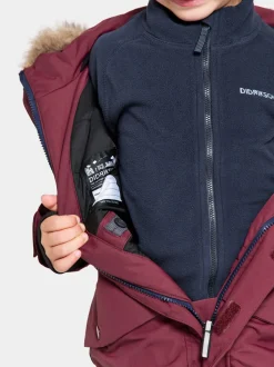 New Didriksons Björnen Kid's Coverall Rusty Wine