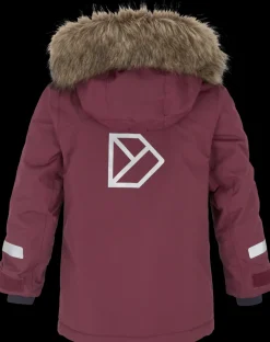 Clearance Didriksons Björnen Kids' Parka Rusty Wine