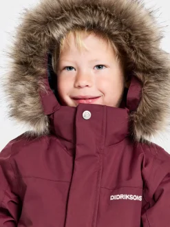 Clearance Didriksons Björnen Kids' Parka Rusty Wine