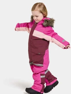 Sale Didriksons Bjärven Kids' Coverall Plastic Pink