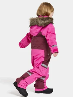 Sale Didriksons Bjärven Kids' Coverall Plastic Pink