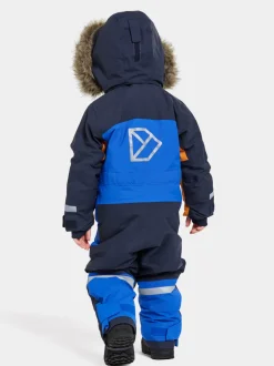 Discount Didriksons Bjärven Kids' Coverall Caribbean blue