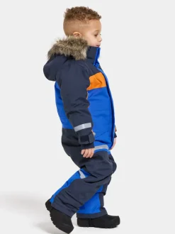 Discount Didriksons Bjärven Kids' Coverall Caribbean blue