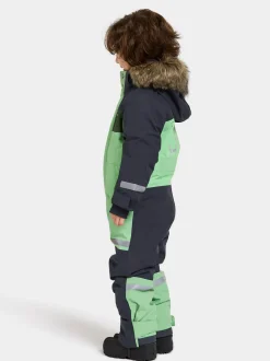 Didriksons Bjärven Kids' Coverall Dusty Lime