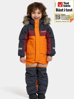 Didriksons Bjärven Kids' Coverall Orange Jam