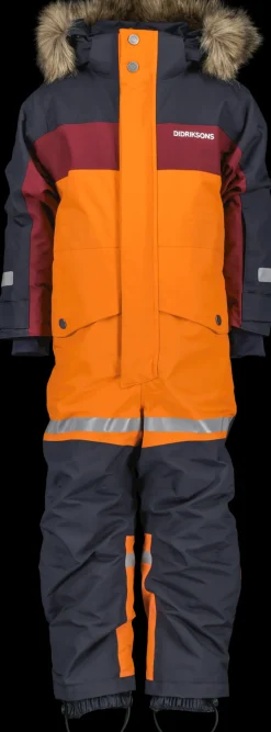 Didriksons Bjärven Kids' Coverall Orange Jam