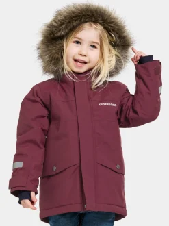 Discount Didriksons Bjärven Kids' Parka Rusty Wine