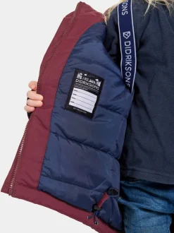 Discount Didriksons Bjärven Kids' Parka Rusty Wine