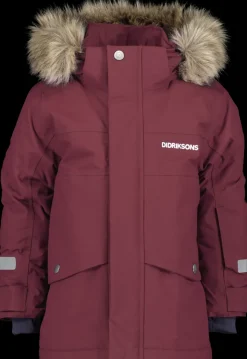 Discount Didriksons Bjärven Kids' Parka Rusty Wine