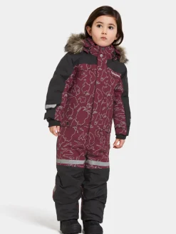 Sale Didriksons Bjärven Special Edition Kids' Coverall Grundsund reflective wine