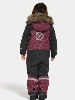 Sale Didriksons Bjärven Special Edition Kids' Coverall Grundsund reflective wine