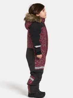 Sale Didriksons Bjärven Special Edition Kids' Coverall Grundsund reflective wine