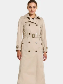 Outlet Didriksons Clairy Coat Long Clay Beige