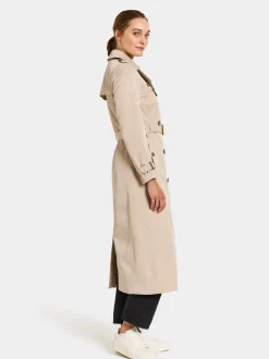 Outlet Didriksons Clairy Coat Long Clay Beige