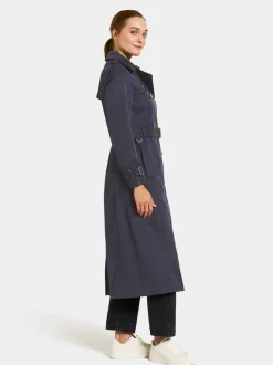 Hot Didriksons Clairy Coat Long Dark Night Blue