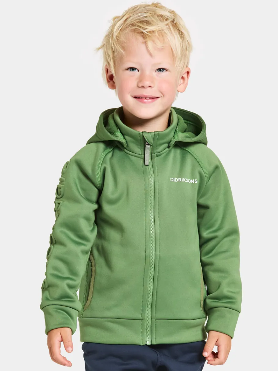 Didriksons Corin Kids' Full-Zip Algae Green