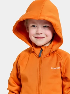 New Didriksons Corin Kids' Full-Zip Orange Jam