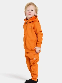 New Didriksons Corin Kids' Full-Zip Orange Jam