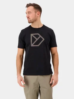 Outlet Didriksons D-Logo Printed T-shirt Black