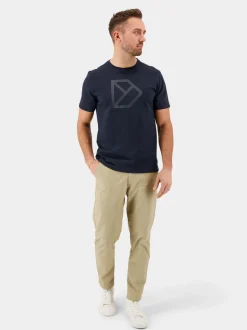 Online Didriksons D-Logo Printed T-shirt Dark Night Blue