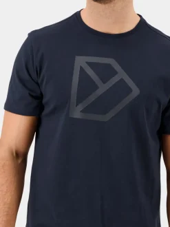 Online Didriksons D-Logo Printed T-shirt Dark Night Blue