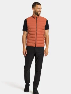New Didriksons Egon Vest Dark Terracotta