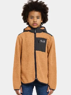 Outlet Didriksons Exa Kids' Full-Zip Almond Brown