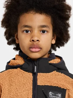 Outlet Didriksons Exa Kids' Full-Zip Almond Brown