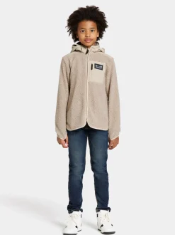 Clearance Didriksons Exa Kids' Full-Zip Beach beige