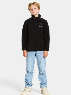 Best Didriksons Exa Kids' Half Zip Black
