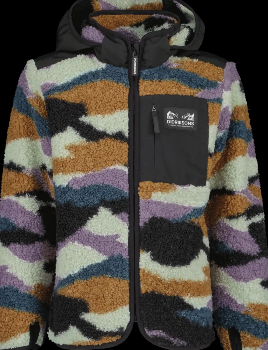 Best Didriksons Exa Printed Kids' Full-Zip Mountain flow