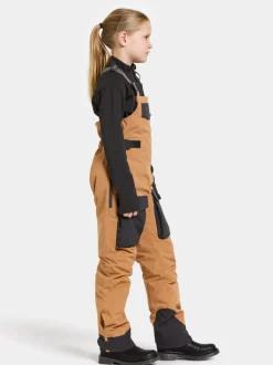 Sale Didriksons Fosfat Kids' Bib Pants Almond Brown