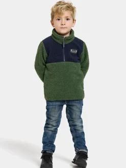 Hot Didriksons Gosig Kids' Half-Zip Pine Green
