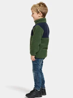 Hot Didriksons Gosig Kids' Half-Zip Pine Green