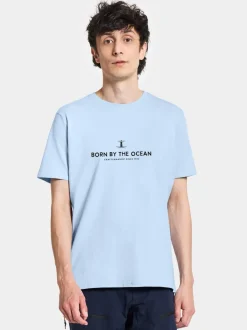 Hot Didriksons Harald Men's T-shirt Light House Sea Blue