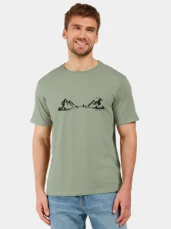 Outlet Didriksons Harald T-shirt Landscape Light Moss