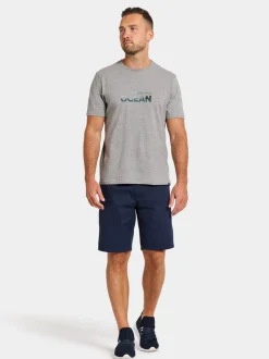 Outlet Didriksons Harald T-shirt Ocean Grey melange