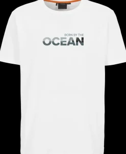 Outlet Didriksons Harald T-shirt Ocean Snow white