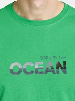 Clearance Didriksons Harald T-shirt Ocean Summer Green