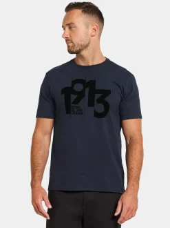 Didriksons Heritage Printed Men's T-shirt Dark Night Blue