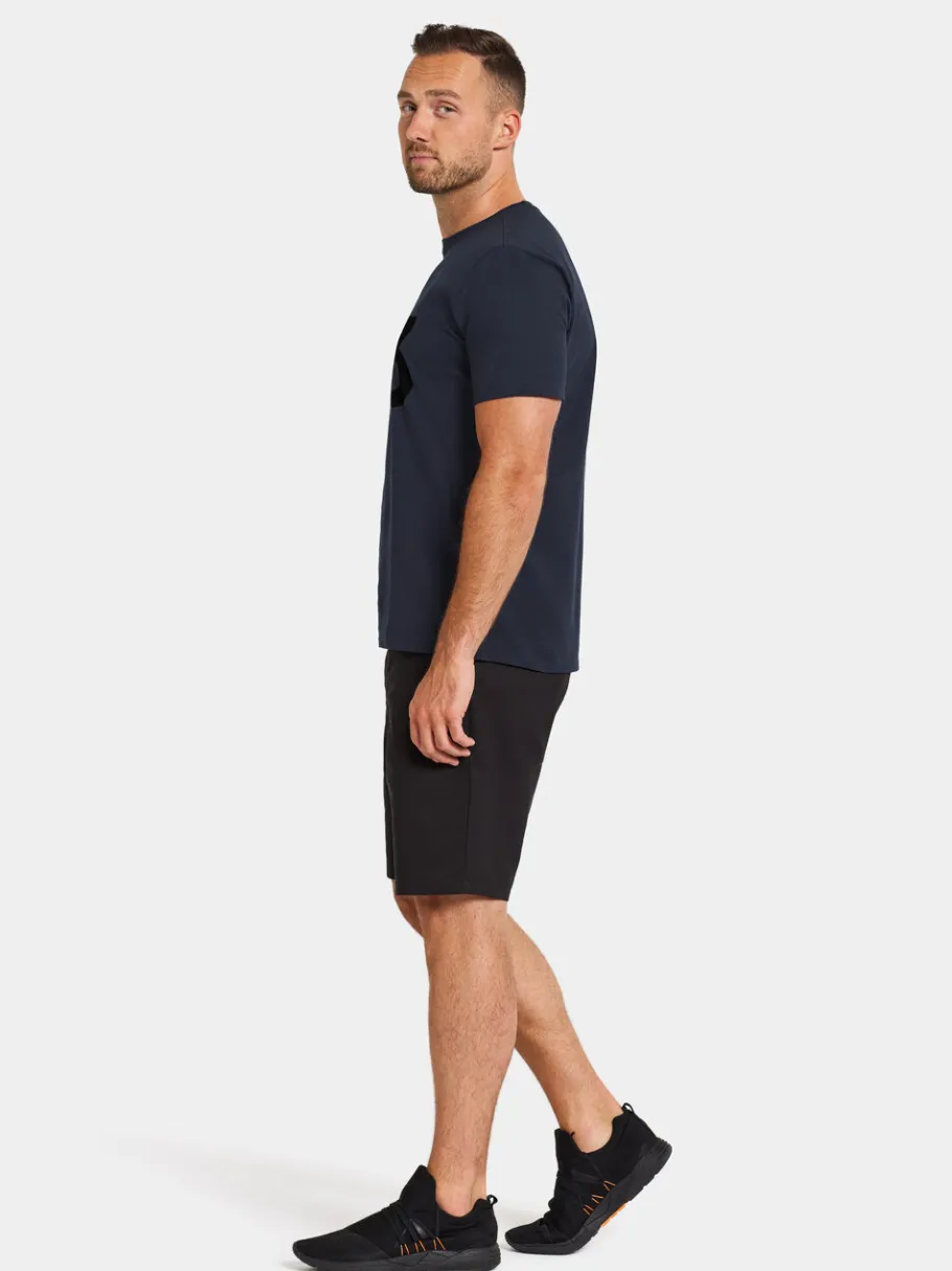 Didriksons Heritage Printed Men's T-shirt Dark Night Blue